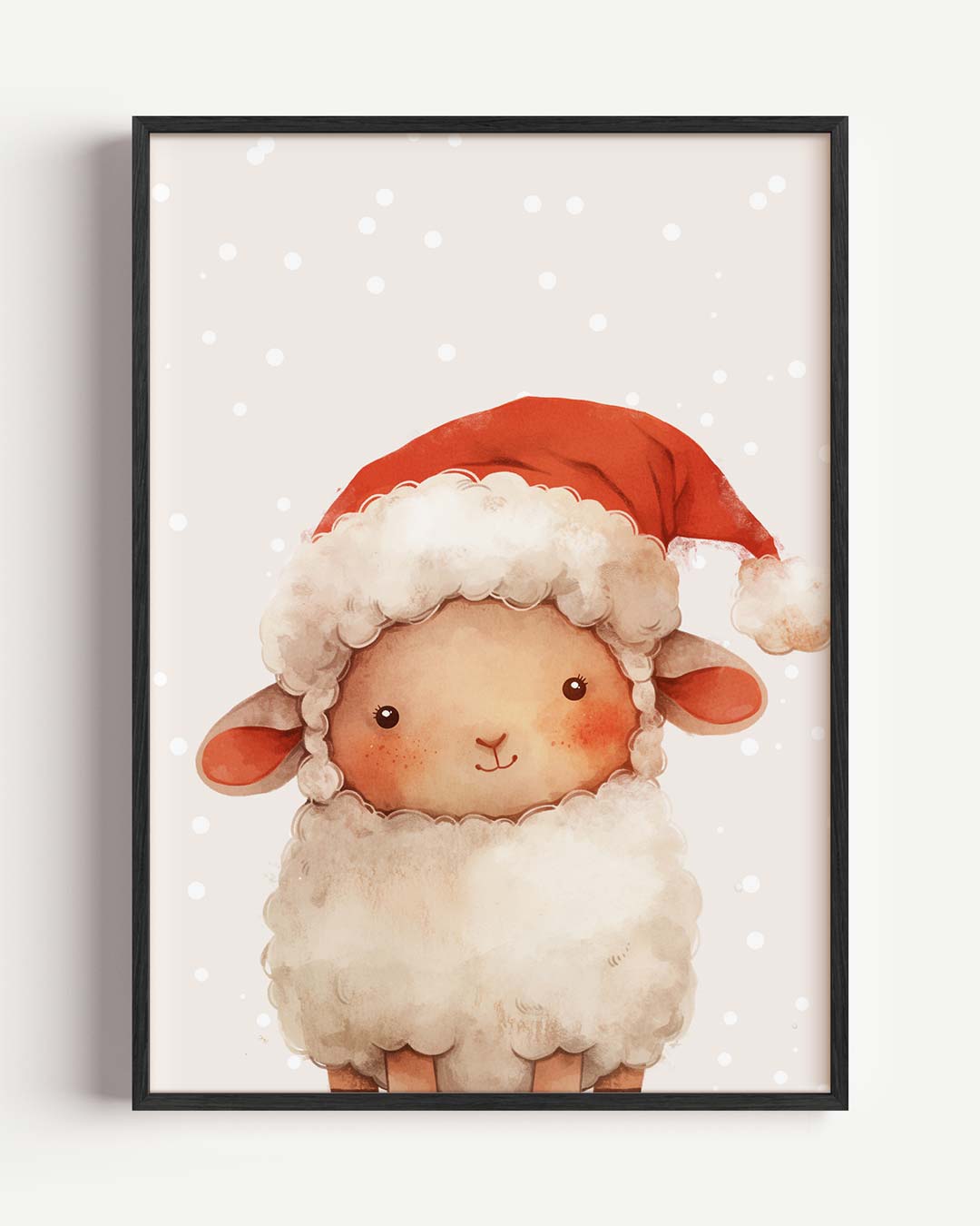 Schattige Kerst Schaap Poster
