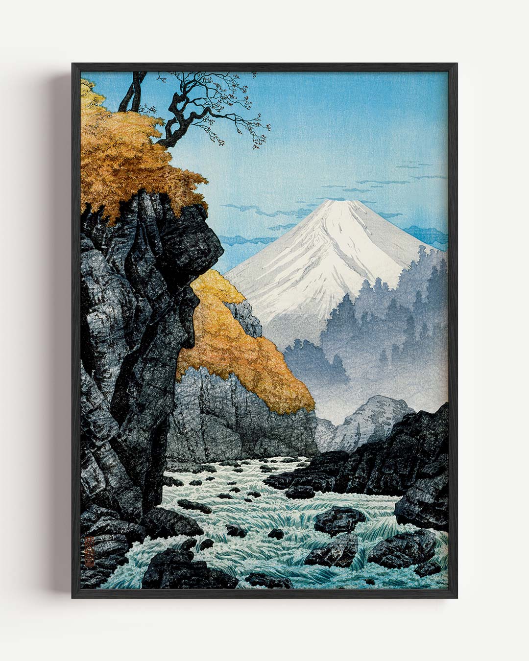 Japanese Mountain Landscape Poster-WallArtistic