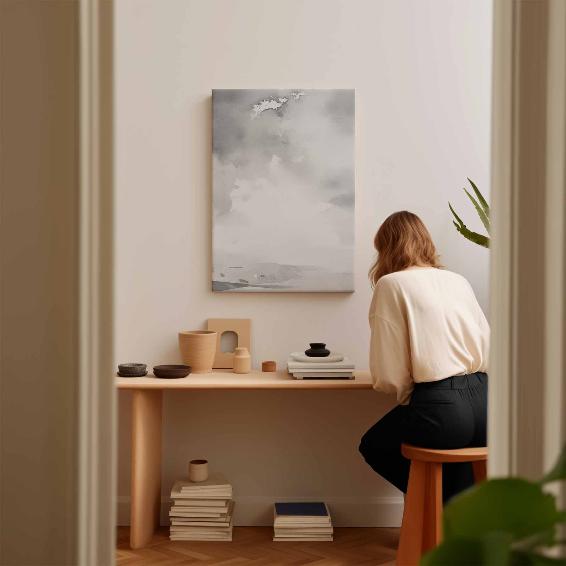 Rustige Hemel - Abstract Landschap Kunstwerk-canvas-dibond-plexiglas-wanddecoratie-WallArtistic