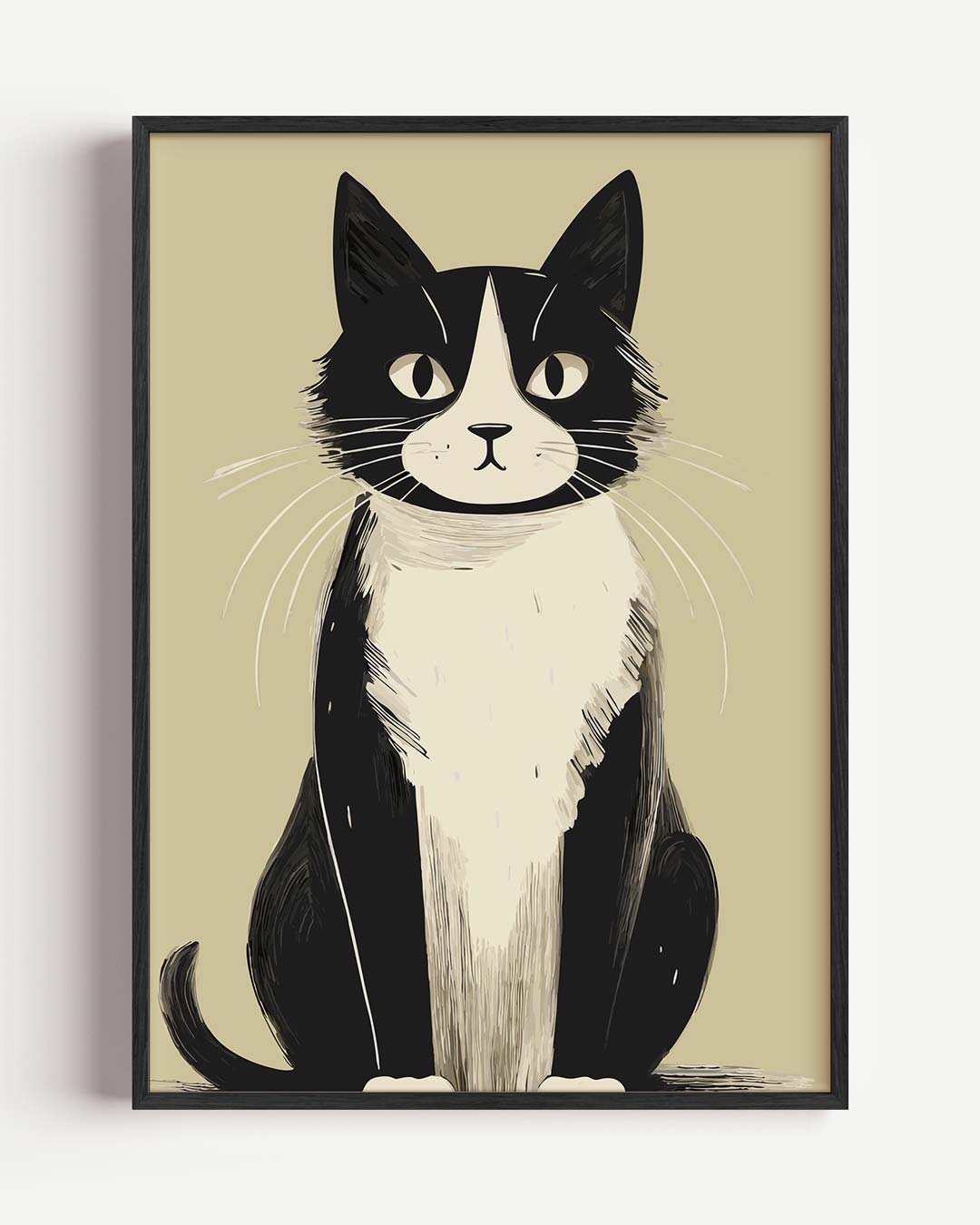 Schattige Kat Kunstposter-WallArtistic