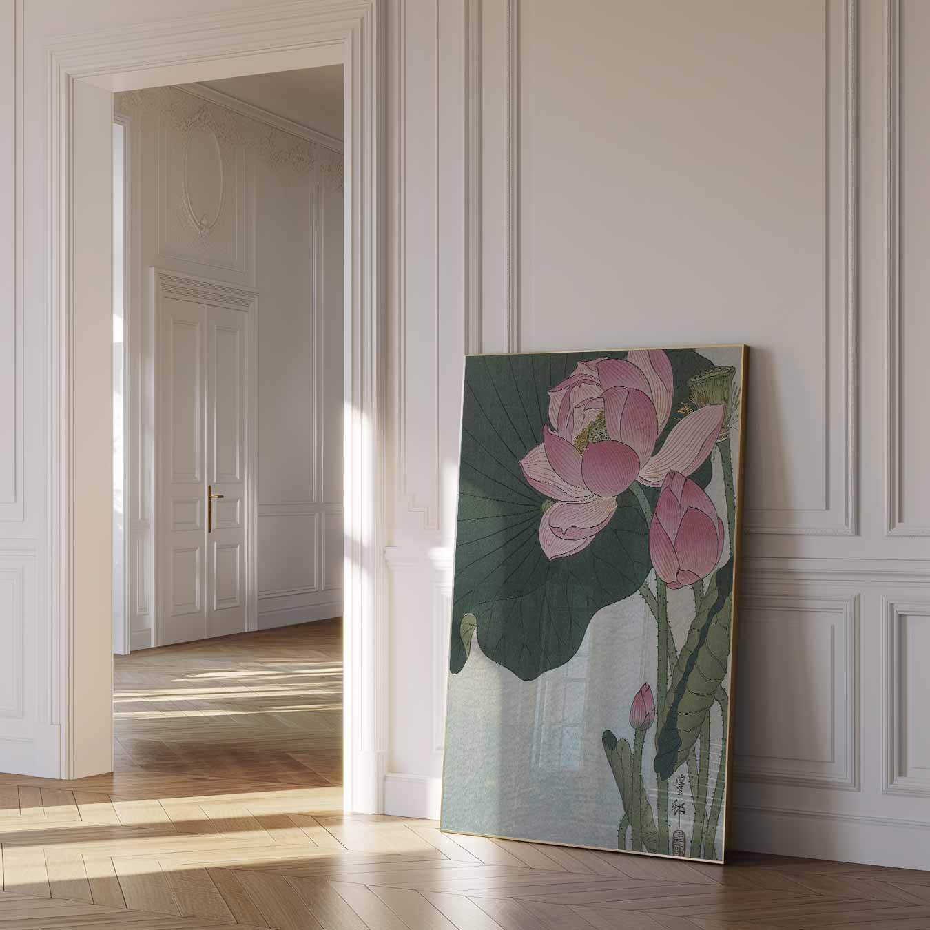 Elegante Lotus Kunstprint Poster