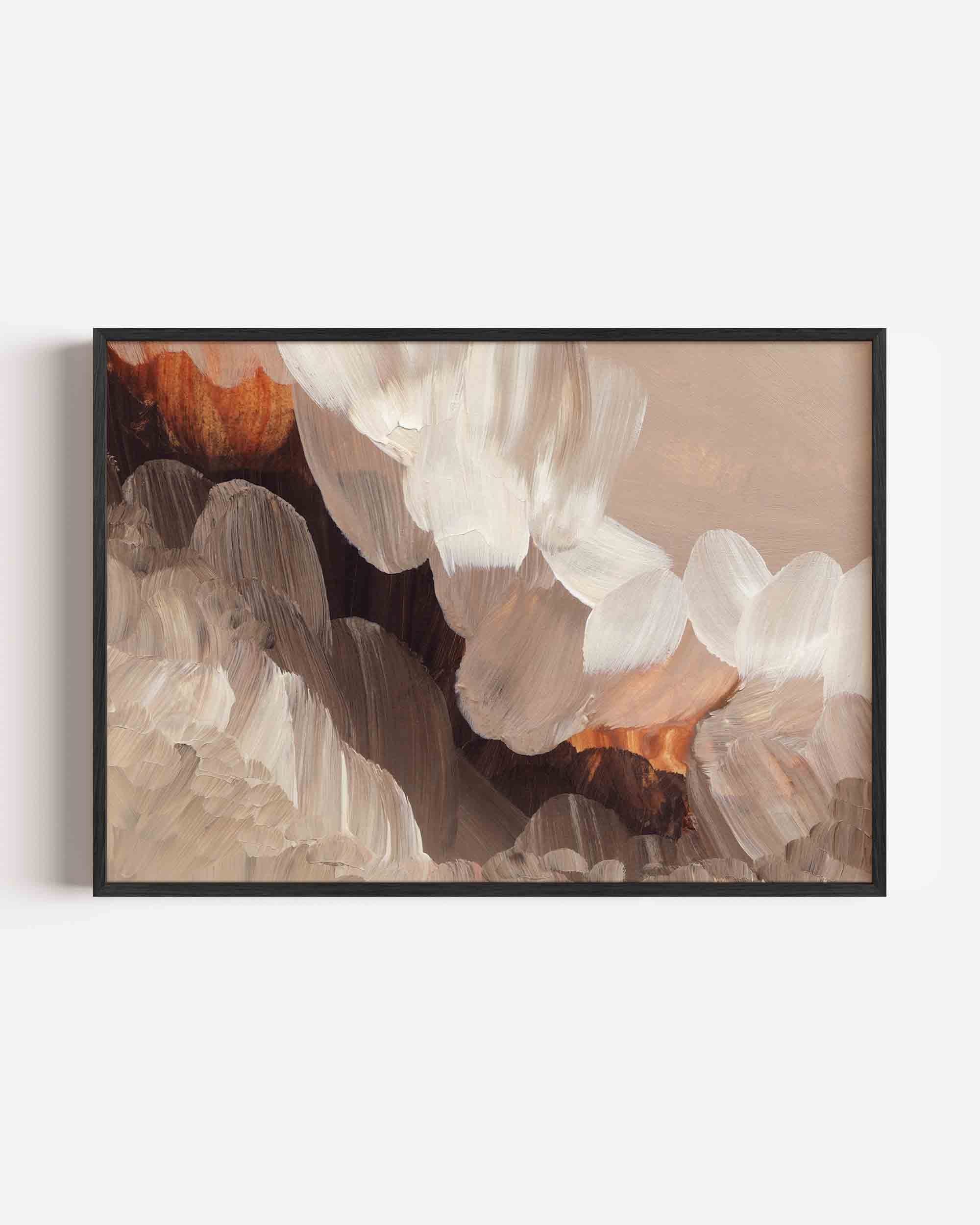 Abstracte penseelstreken Poster