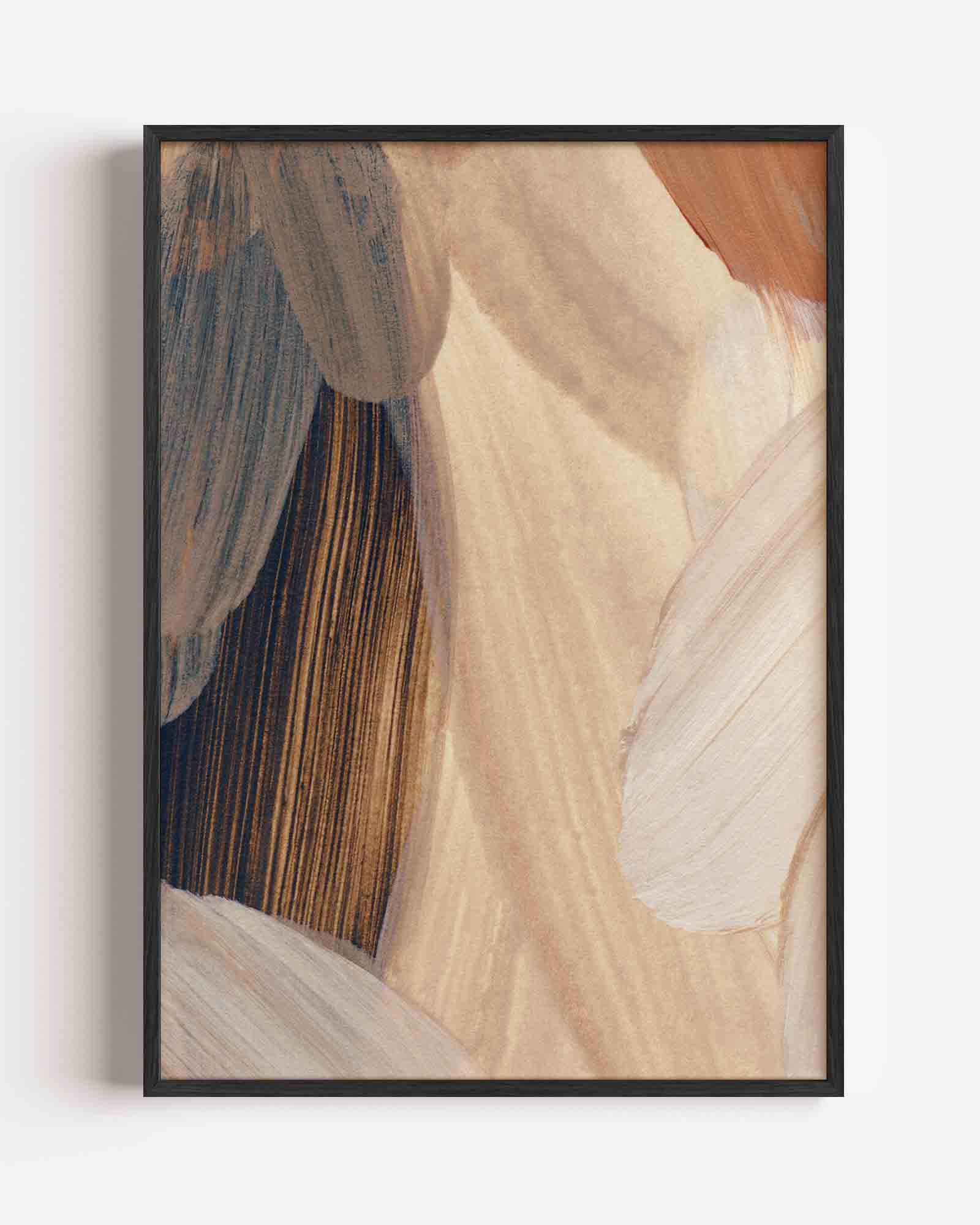Abstracte penseelstreken Poster