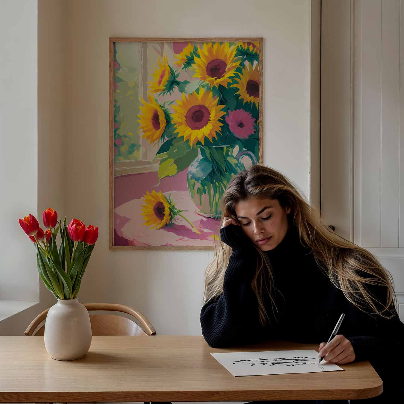 Zomerse Zonnebloemen Poster-WallArtistic