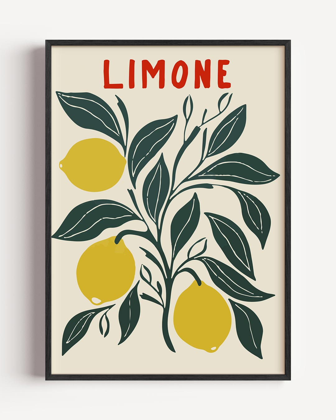 Zonnige Citroen Illustratie Poster-WallArtistic