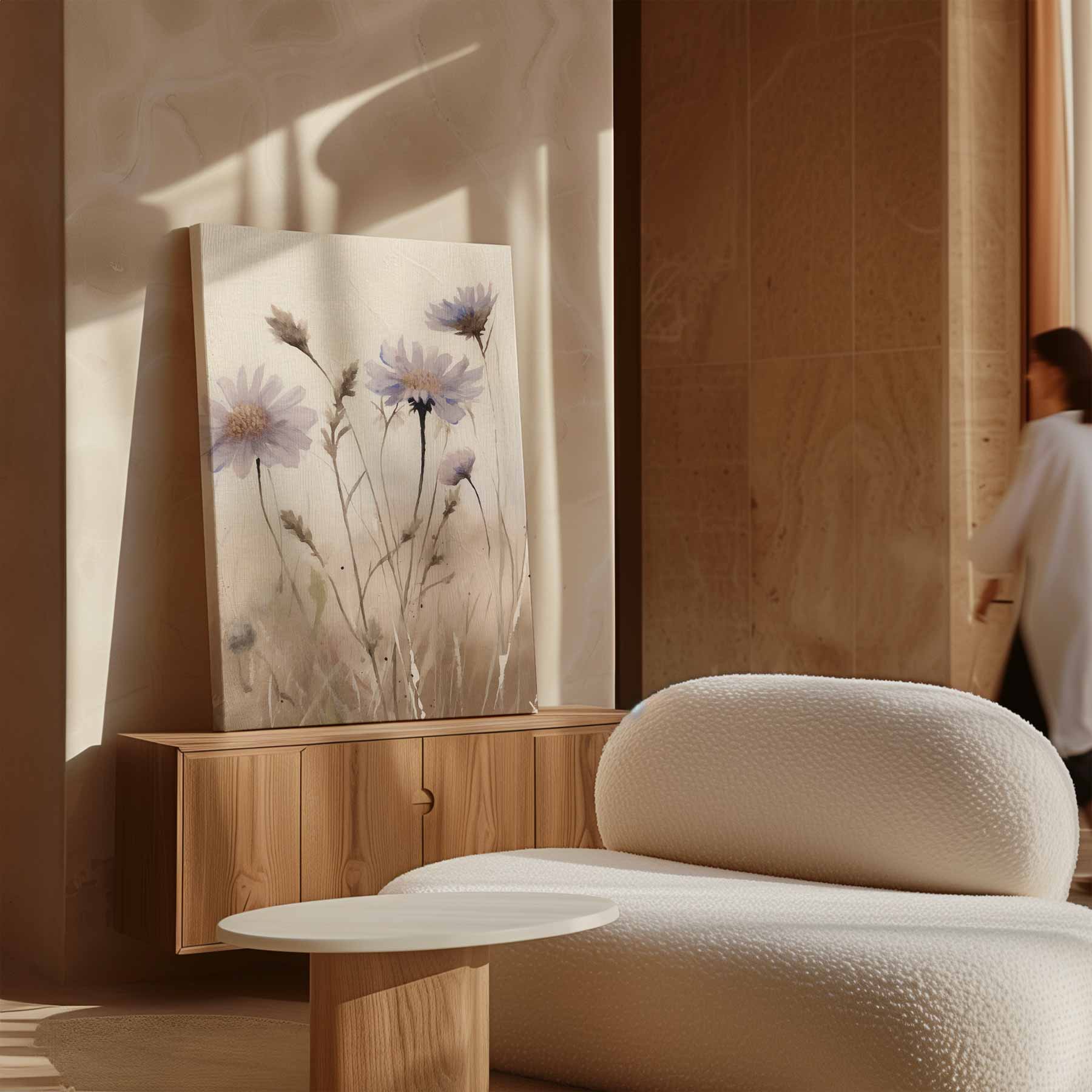 Zachte Bloemendroom Kunstwerk-canvas-dibond-plexiglas-wanddecoratie-WallArtistic