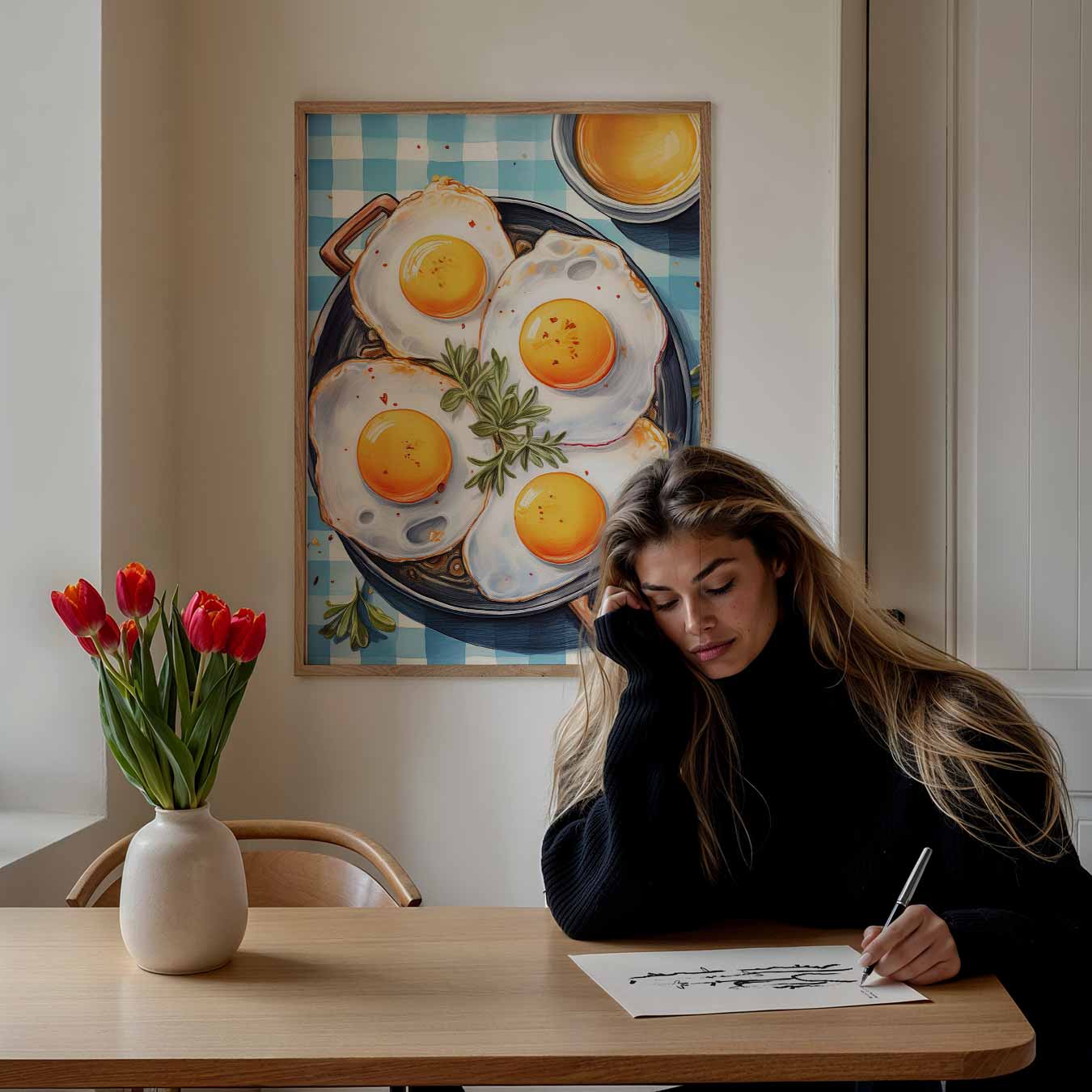 Vrolijke Sunny Side-Up Wall Art Poster