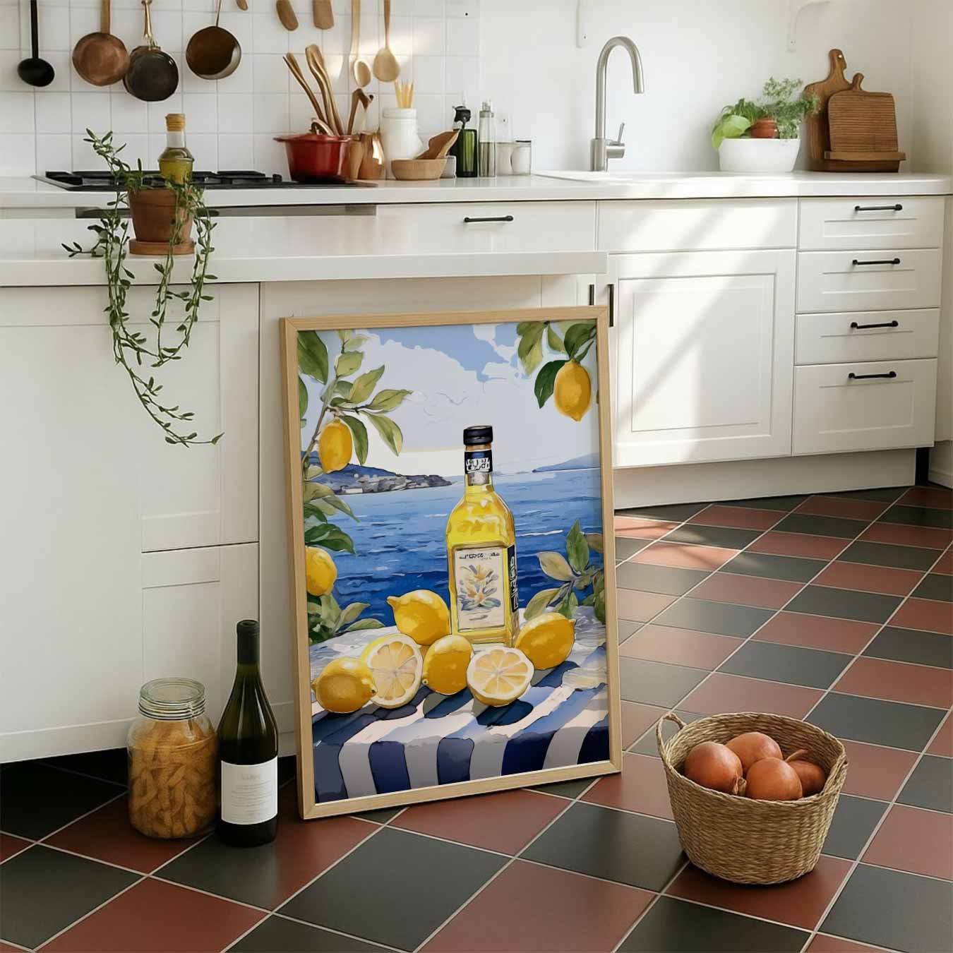 Mediterrane Zomer Citroen Poster-WallArtistic