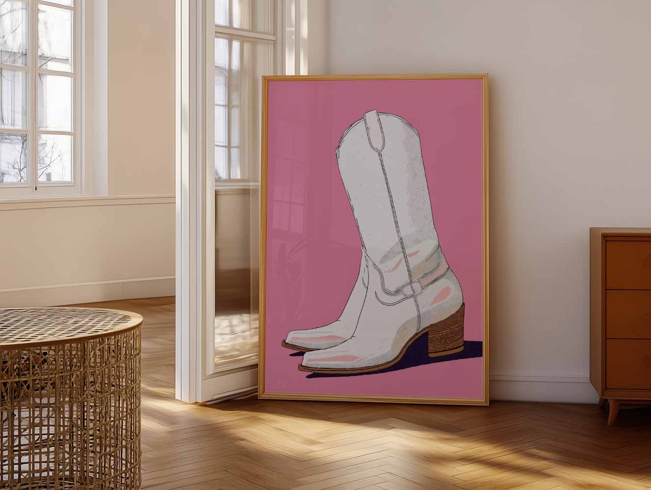 Trendy Cowboylaarzen Poster