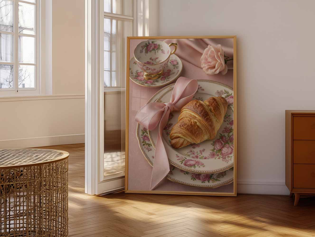 Ontbijt met Croissant Poster-WallArtistic