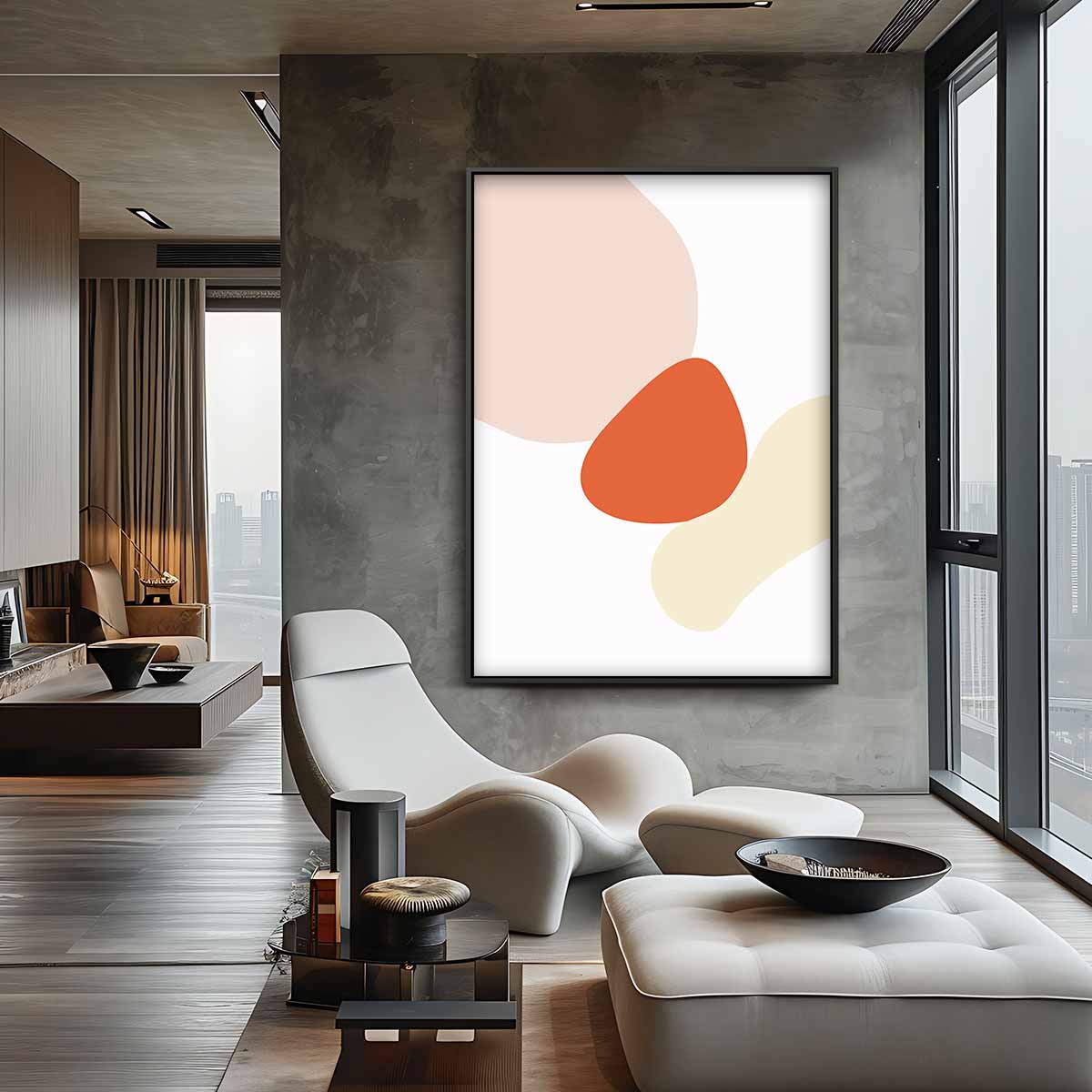 Abstracte Kleurenstudie Kunstwerk-canvas-dibond-plexiglas-wanddecoratie-WallArtistic