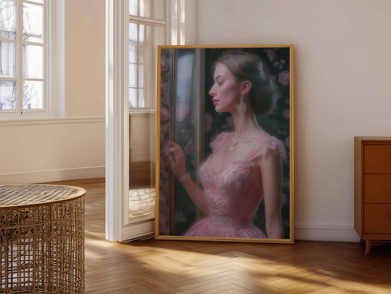 Dromerige Elegantie in Roze Poster