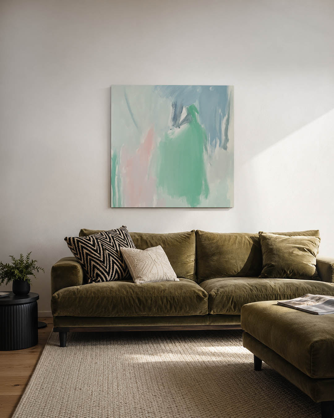 Vloeiende kleurencompositie Kunstwerk