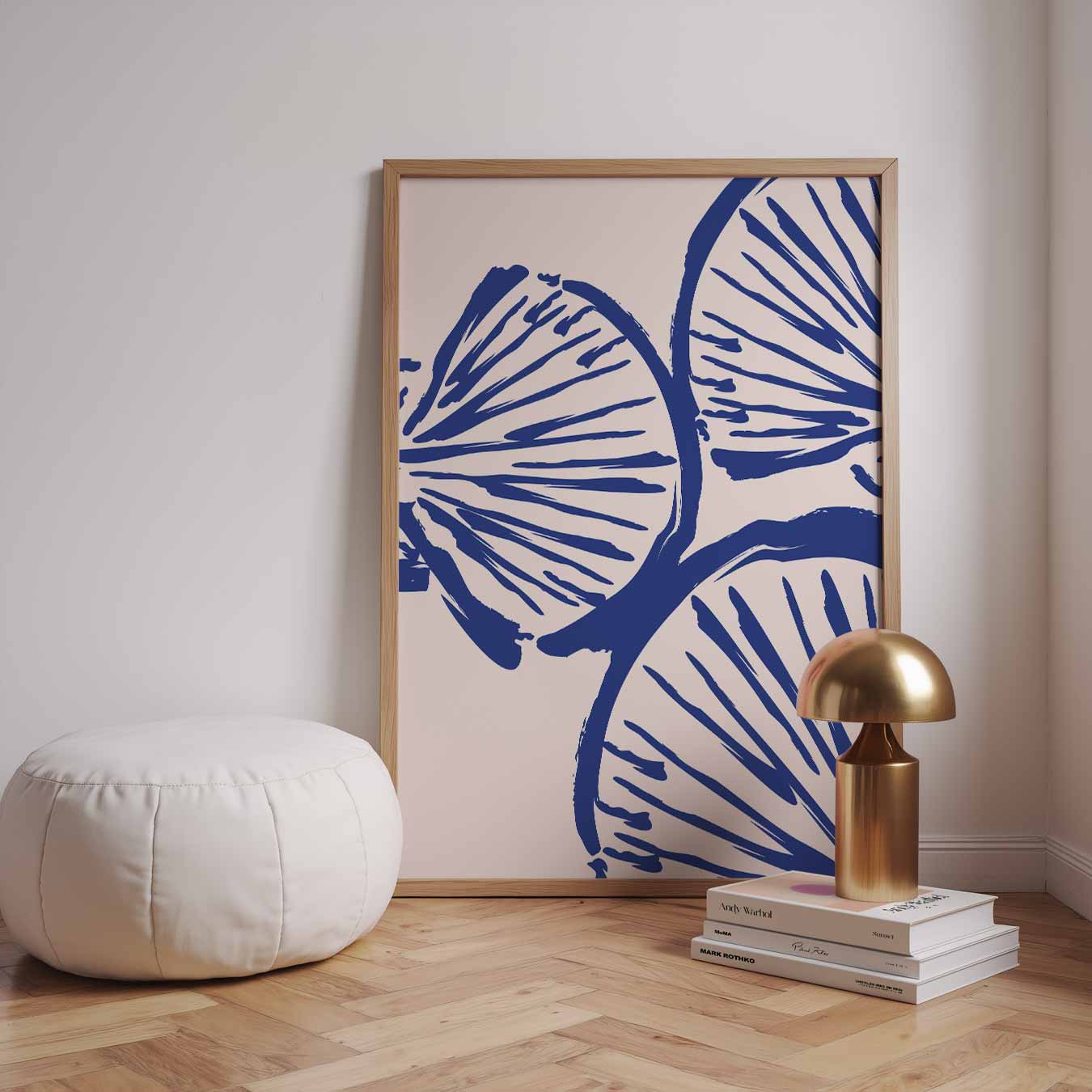 Abstracte Blauwe Schoonheid Poster-WallArtistic