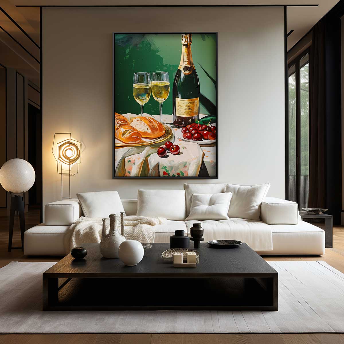 Luxe Avondmaal Stilleven Kunstwerk-canvas-dibond-plexiglas-wanddecoratie-WallArtistic