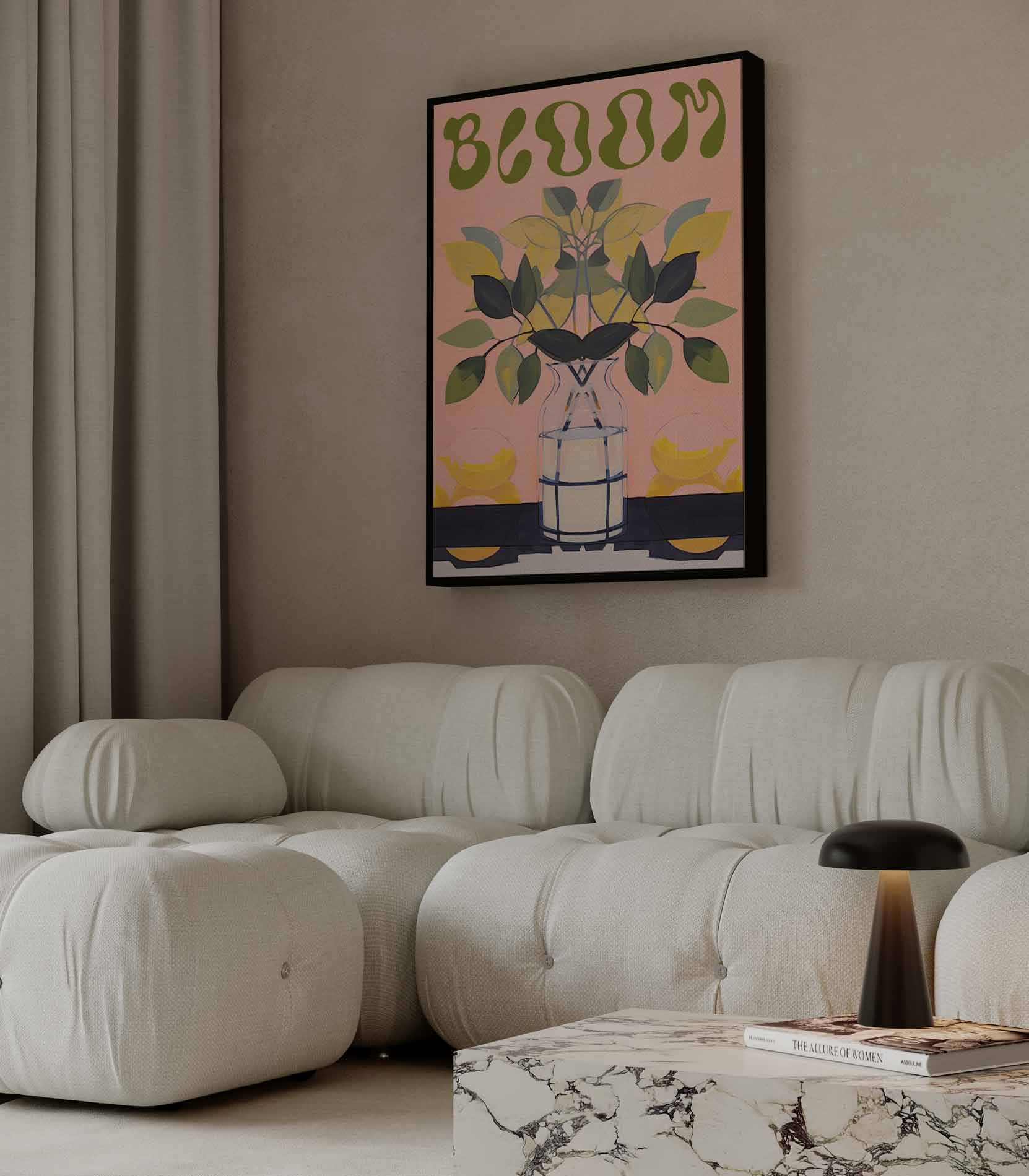 Bloemrijke Reflectie Kunstwerk-canvas-dibond-plexiglas-wanddecoratie-WallArtistic