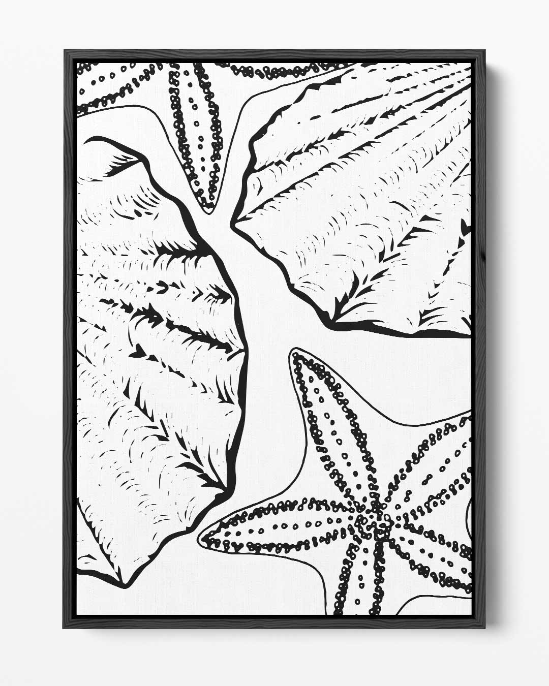 Zeesterren en Schelpen Avontuur Kunstwerk-canvas-dibond-plexiglas-wanddecoratie-WallArtistic