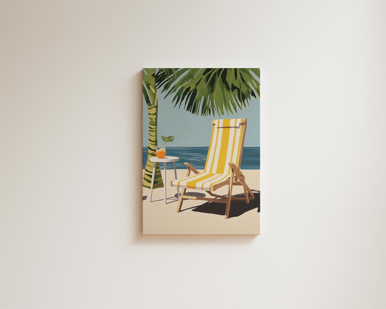 Zomerdag aan het Strand Kunstwerk-canvas-dibond-plexiglas-wanddecoratie-WallArtistic