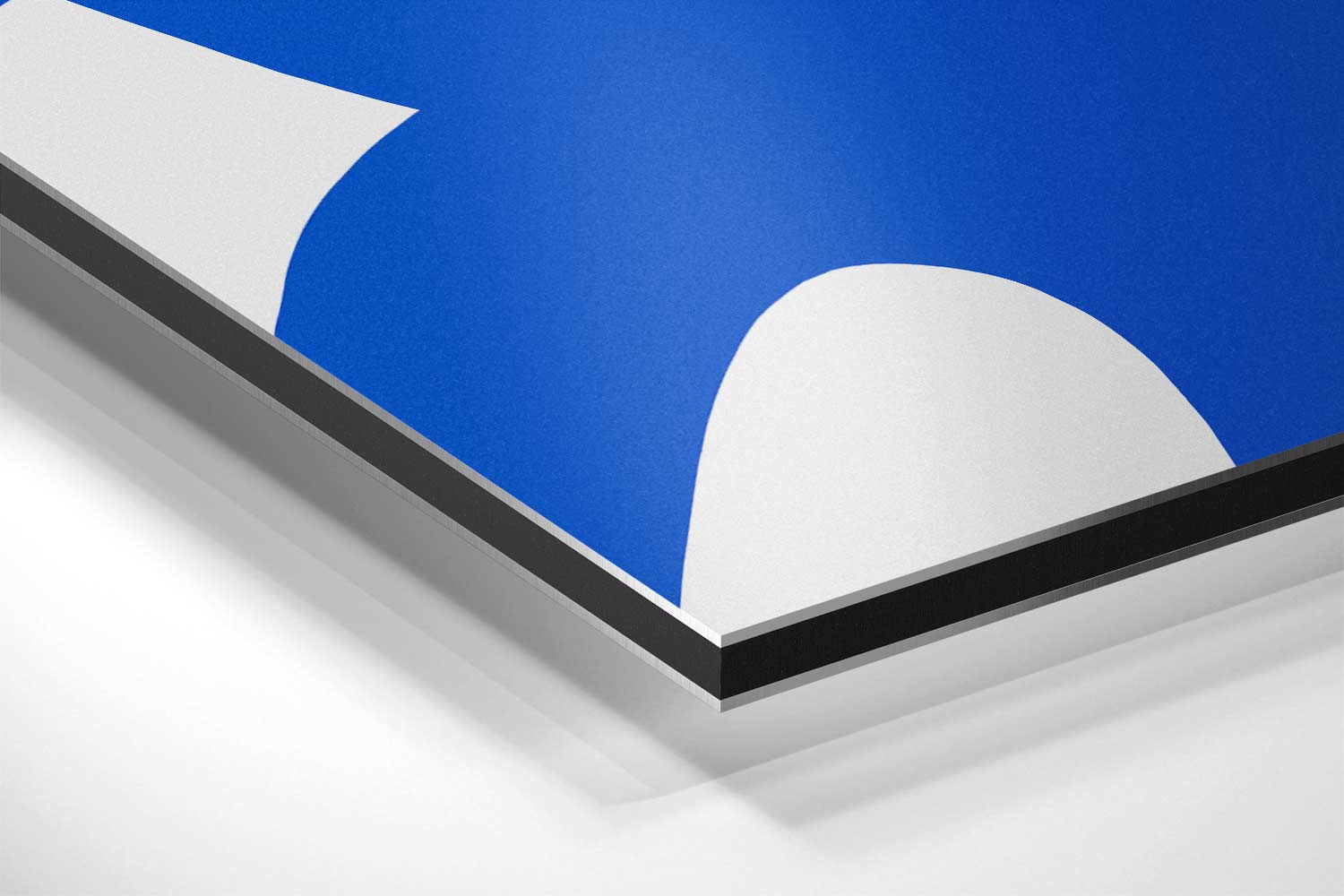 Dynamische Blauwe Krabbels Kunstwerk-canvas-dibond-plexiglas-wanddecoratie-WallArtistic