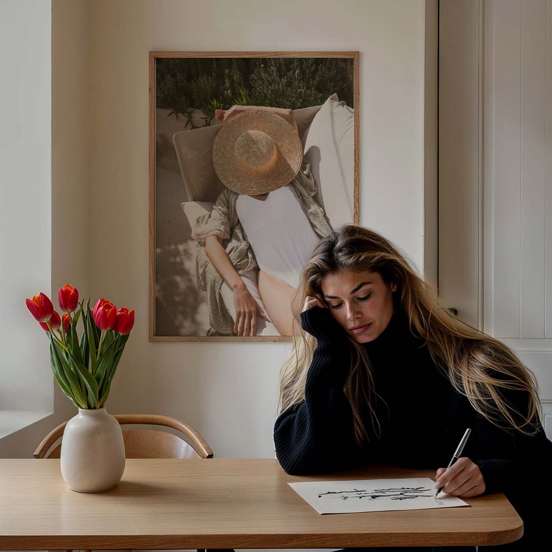 Zomerse Chique Siësta Poster-WallArtistic