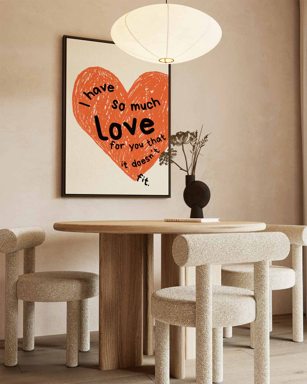 Liefde in Overvloed Hartkunst Kunstwerk-canvas-dibond-plexiglas-wanddecoratie-WallArtistic