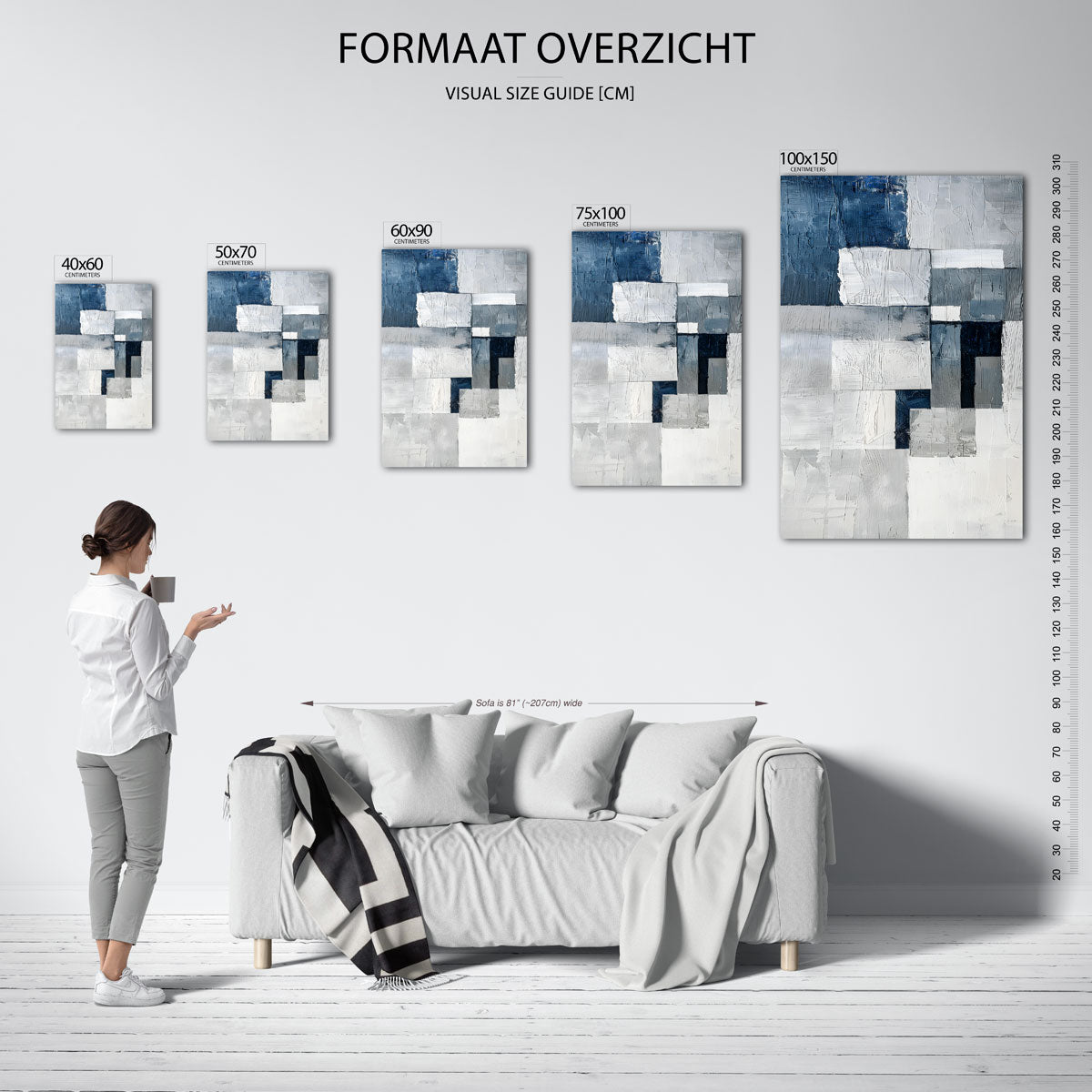 Geometrische compositie Kunstwerk