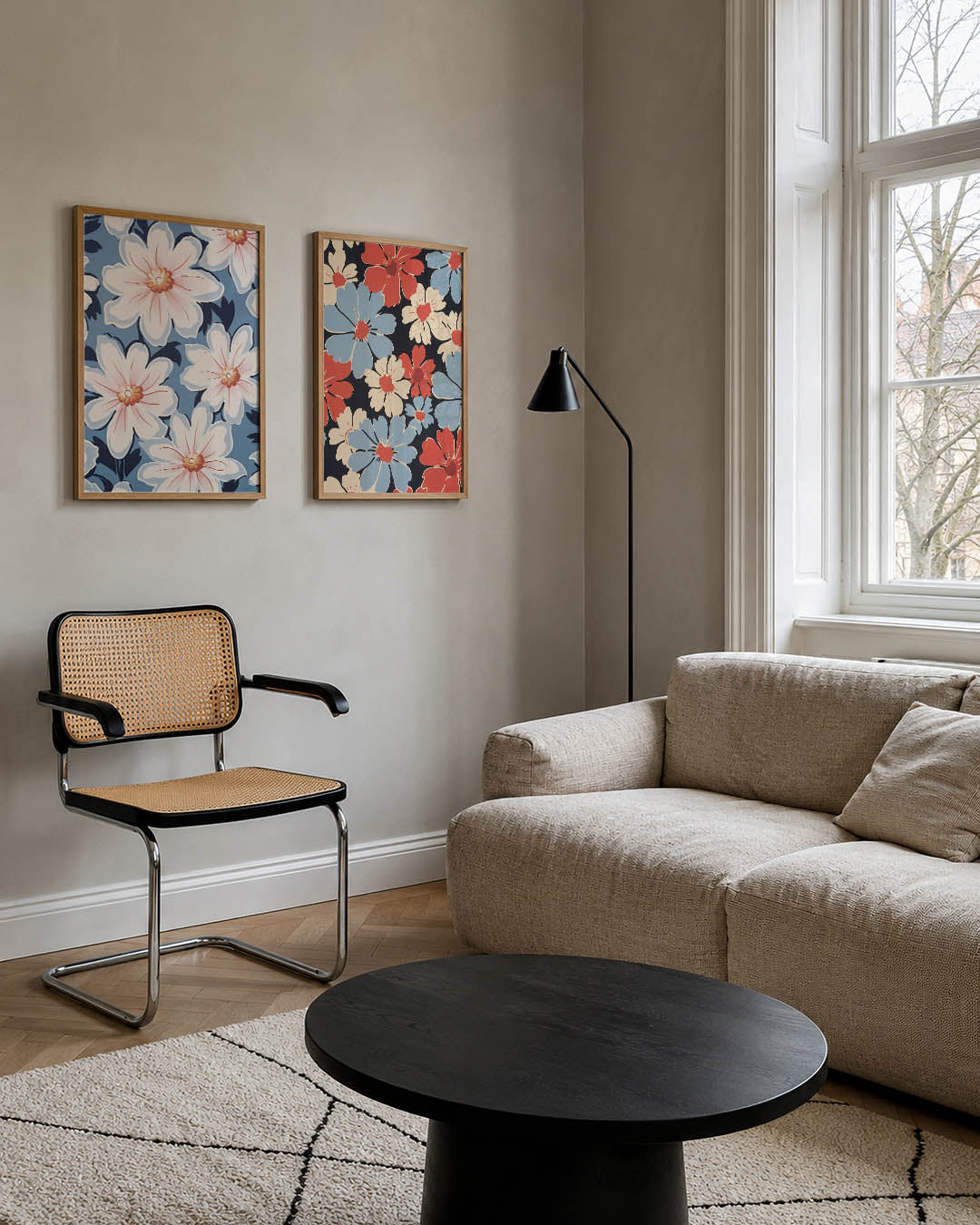 Bloemrijke vlakverdeling Posterset