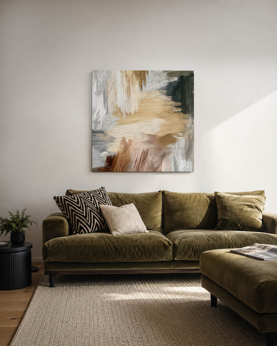 Organische penseelstreken Kunstwerk