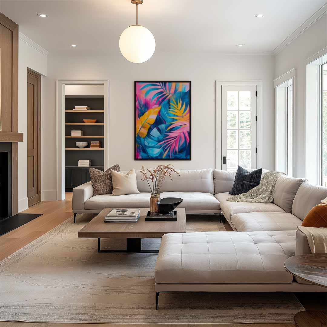 Tropische Droom in Kleur Kunstwerk-canvas-dibond-plexiglas-wanddecoratie-WallArtistic