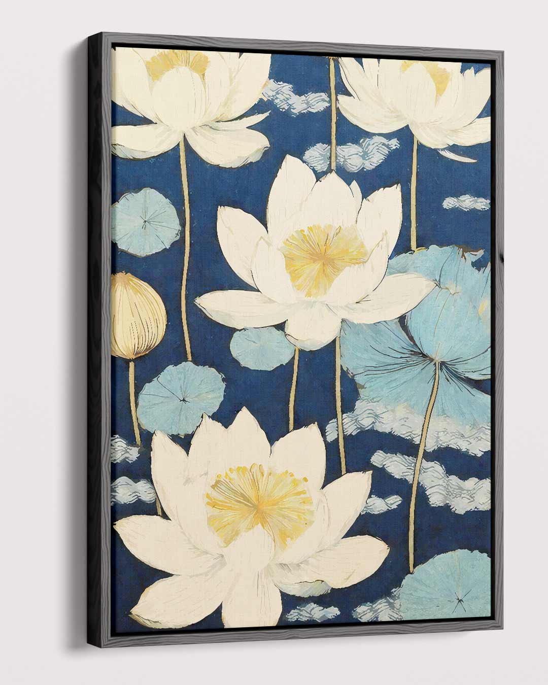 Dromerige Waterlelies Kunstwerk-canvas-dibond-plexiglas-wanddecoratie-WallArtistic
