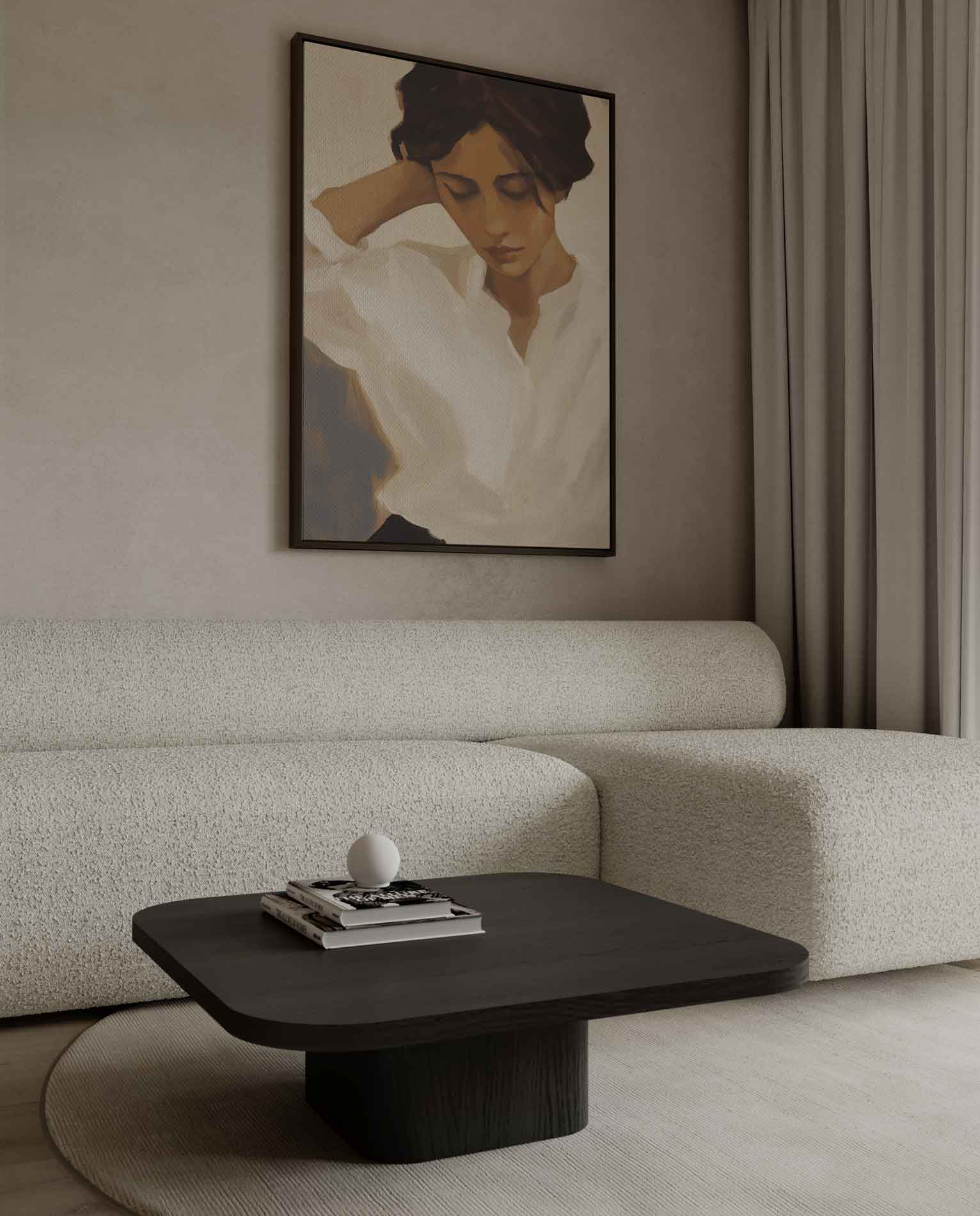 Vredige Overpeinzing Kunstwerk-canvas-dibond-plexiglas-wanddecoratie-WallArtistic