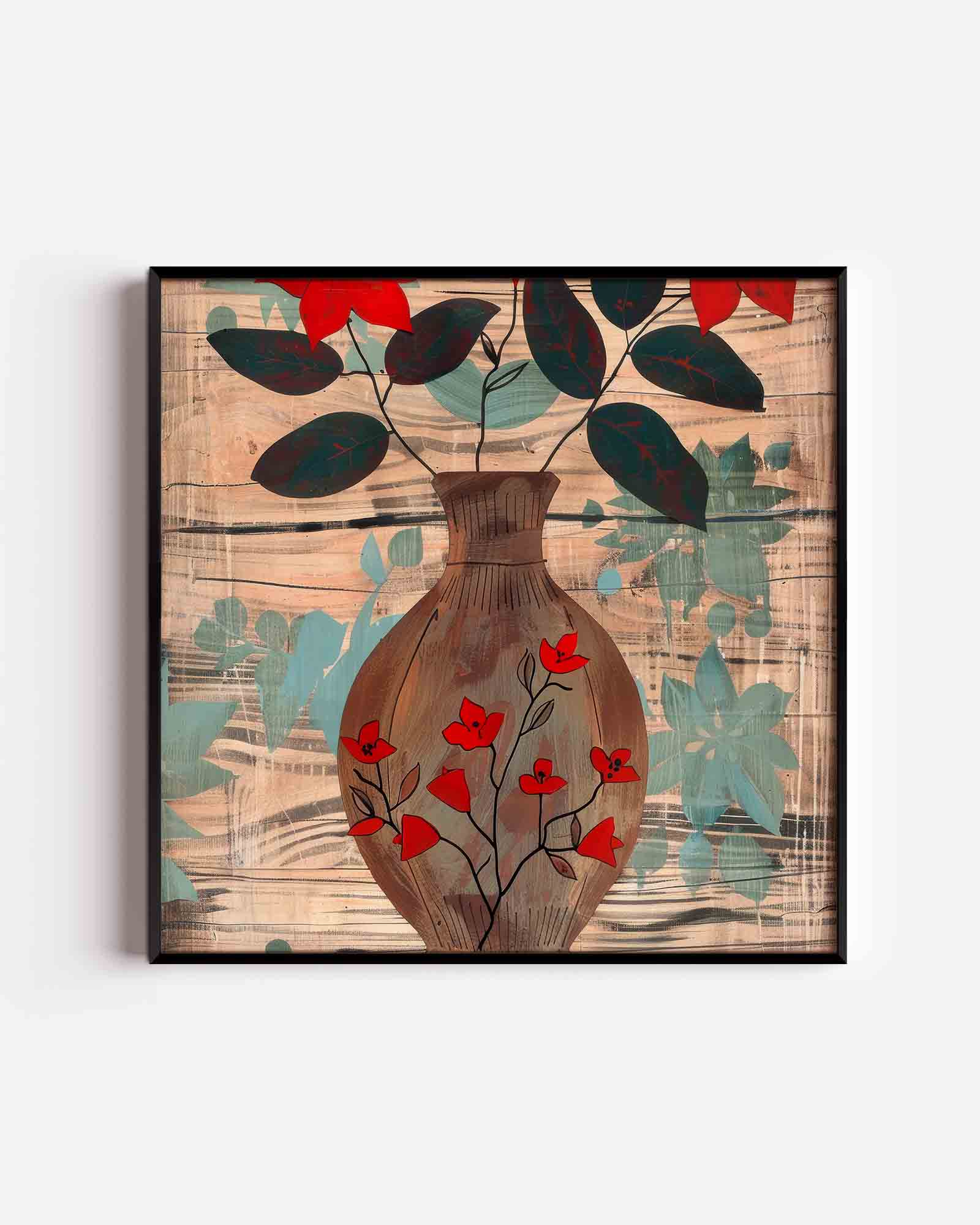 Bloemen in vaas Poster