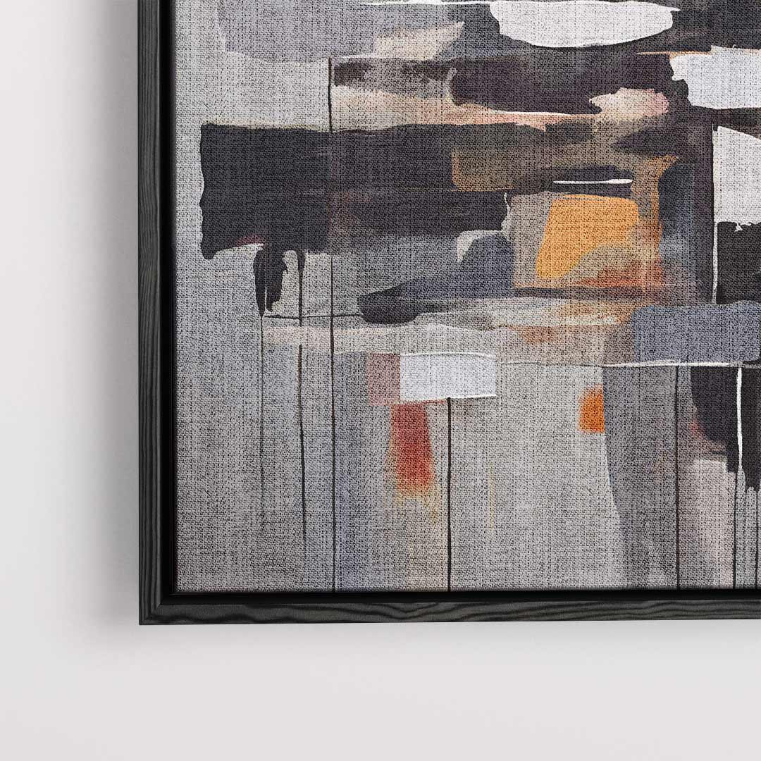 Moderne Abstractie in Diepe Tinten Kunstwerk-canvas-dibond-plexiglas-wanddecoratie-WallArtistic