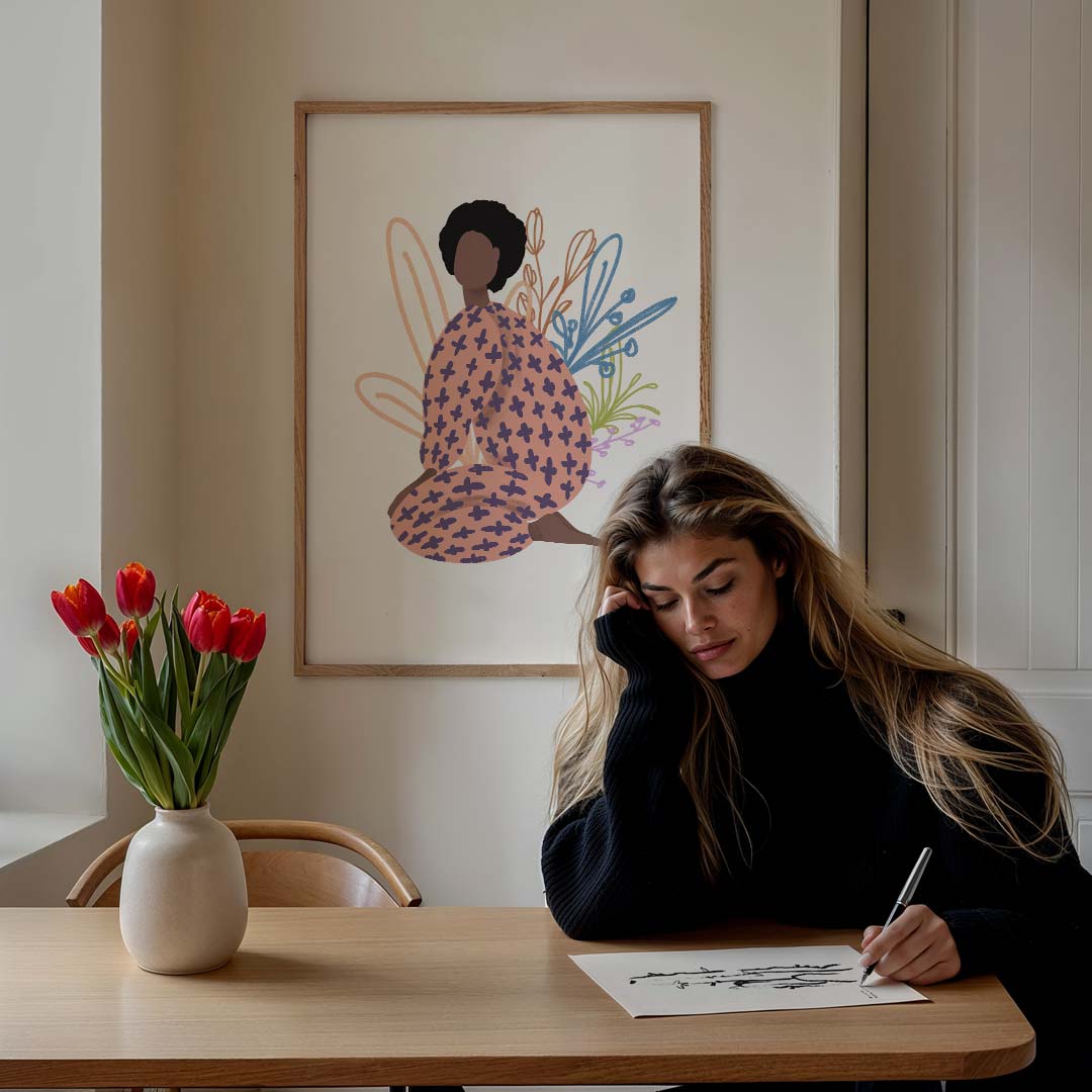 Moderne Vrouwelijke Kracht Poster-WallArtistic