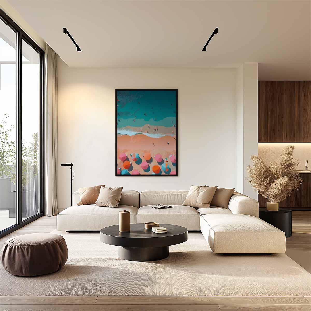 Zomers Strandavontuur Kunstwerk-canvas-dibond-plexiglas-wanddecoratie-WallArtistic