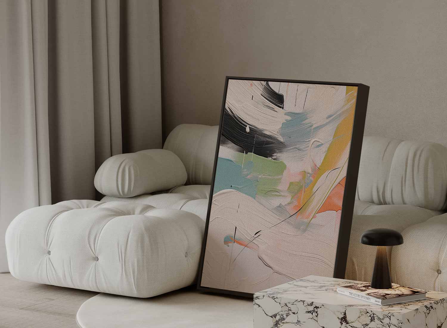 Kleurenstorm in Beweging Kunstwerk-canvas-dibond-plexiglas-wanddecoratie-WallArtistic