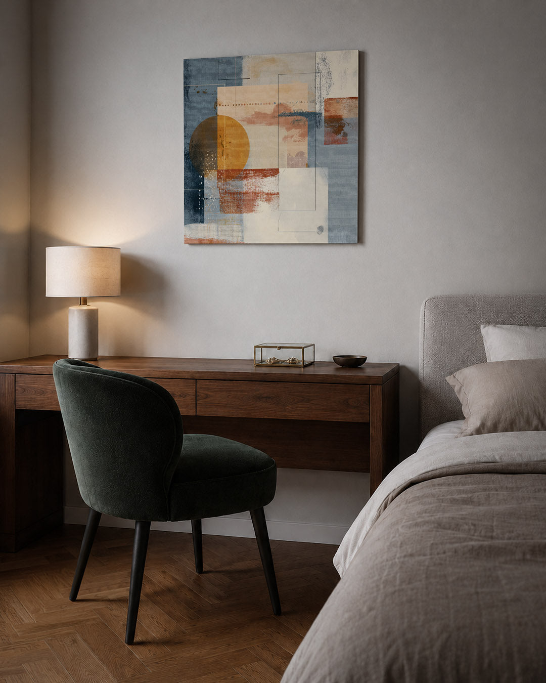 Geometrische kleurencompositie Kunstwerk