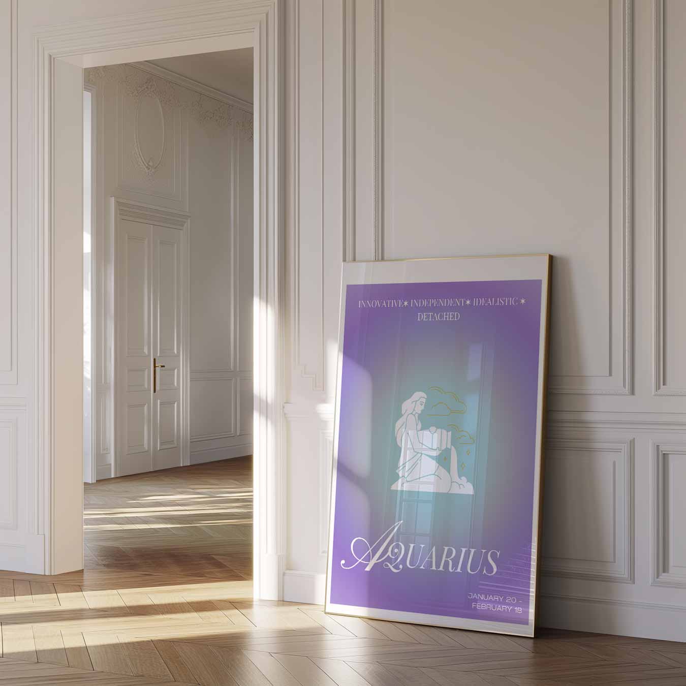 Stijlvolle Waterman Sterrenbeeld Poster