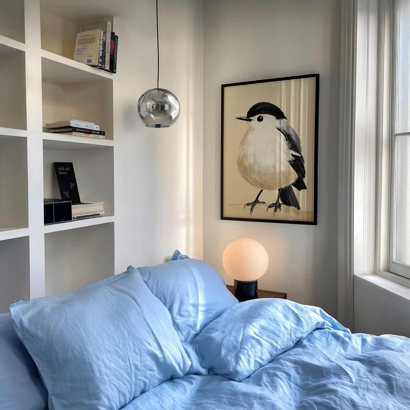 Schattige Vogel Illustratie Poster-WallArtistic