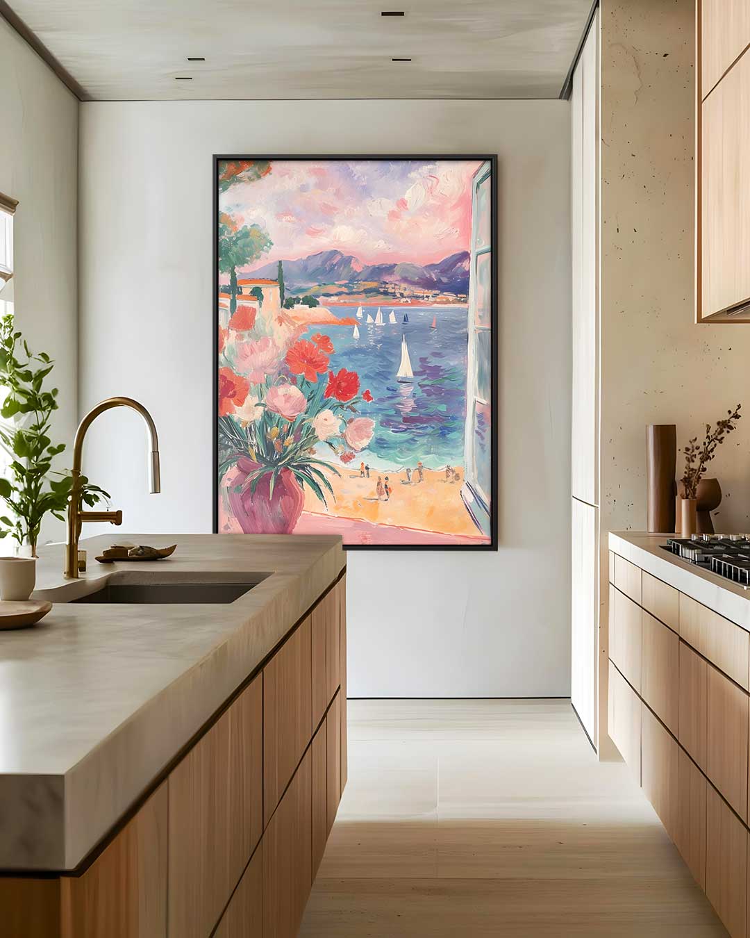 Uitzicht op een Mediterraan Paradijs Kunstwerk-canvas-dibond-plexiglas-wanddecoratie-WallArtistic