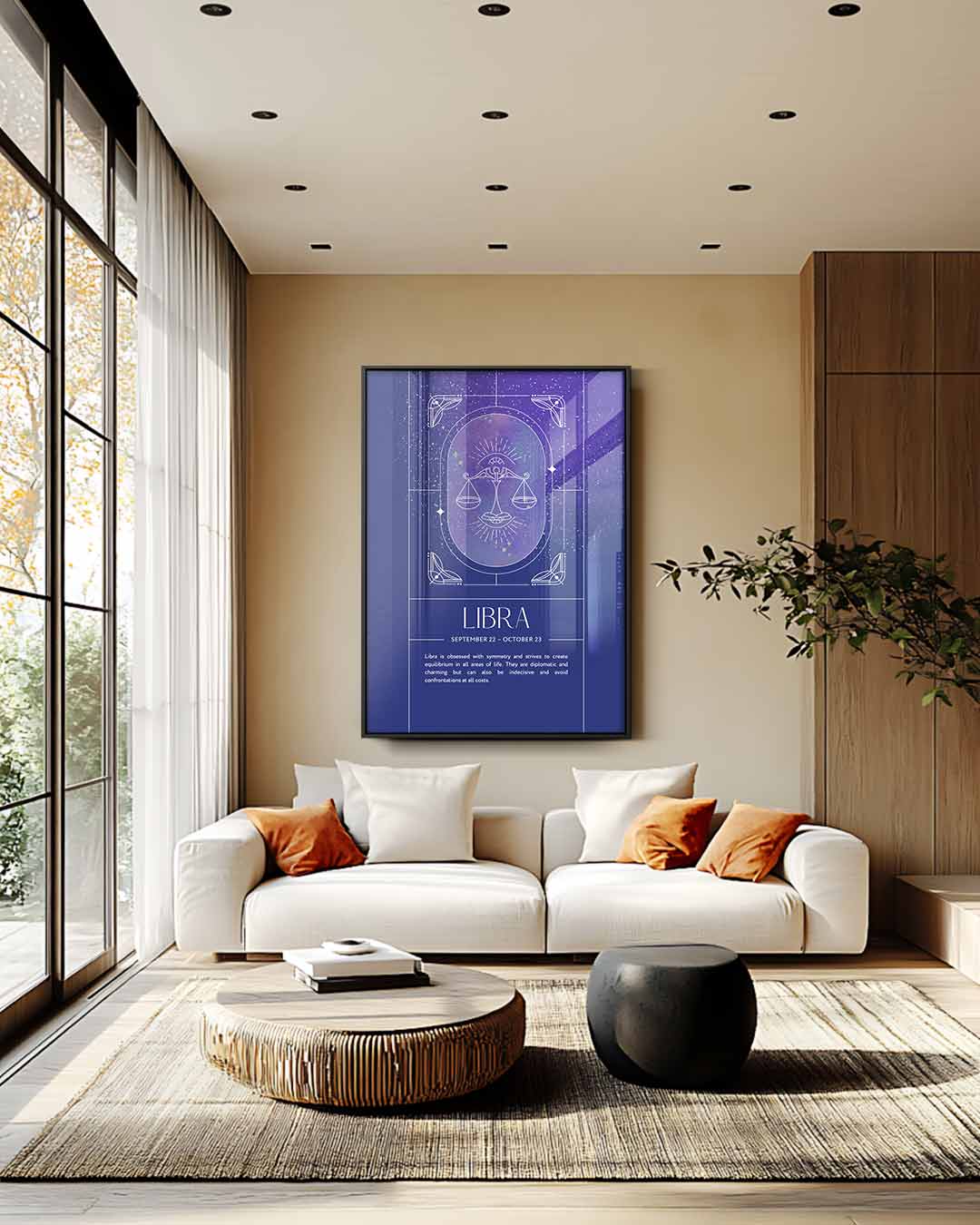 Weegschaal Sterrenbeeld Poster Kunstwerk-canvas-dibond-plexiglas-wanddecoratie-WallArtistic