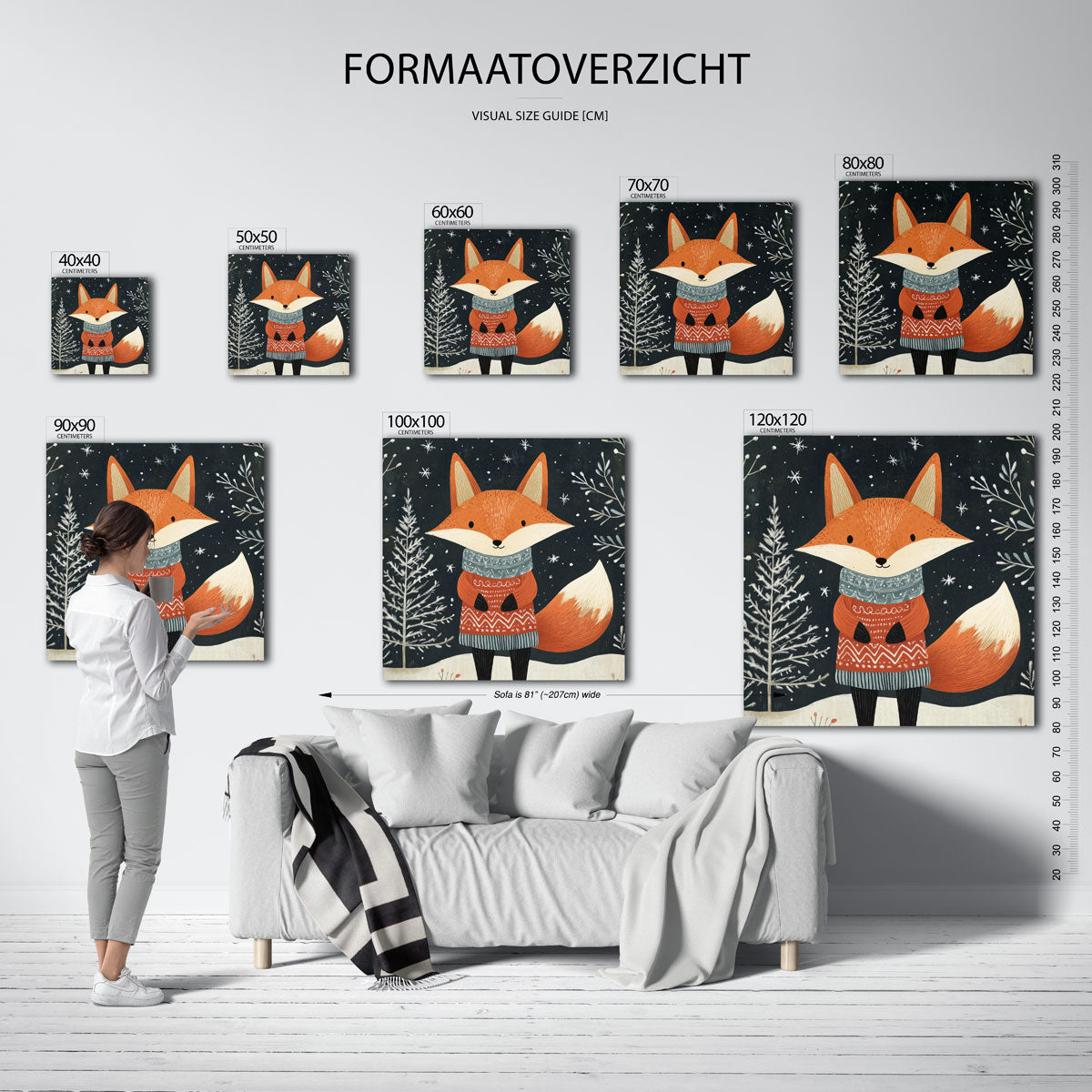 Vos met trui Poster