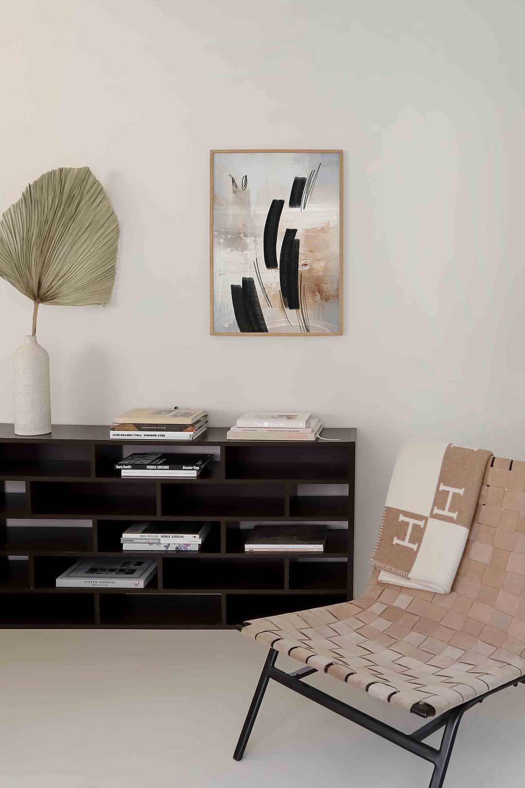 Abstracte zwarte vormen Poster