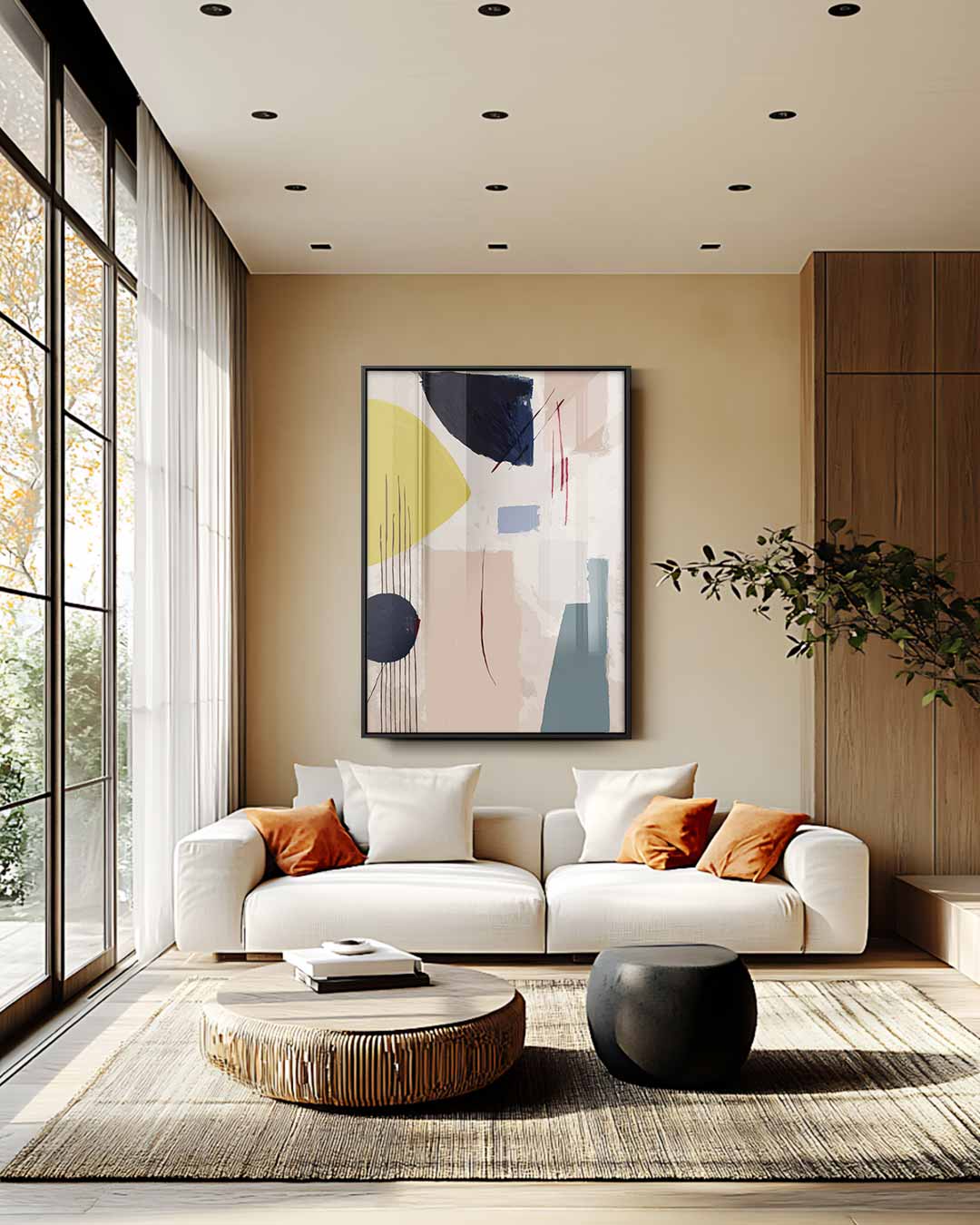 Abstract Geometrisch Kunstwerk Kunstwerk-canvas-dibond-plexiglas-wanddecoratie-WallArtistic