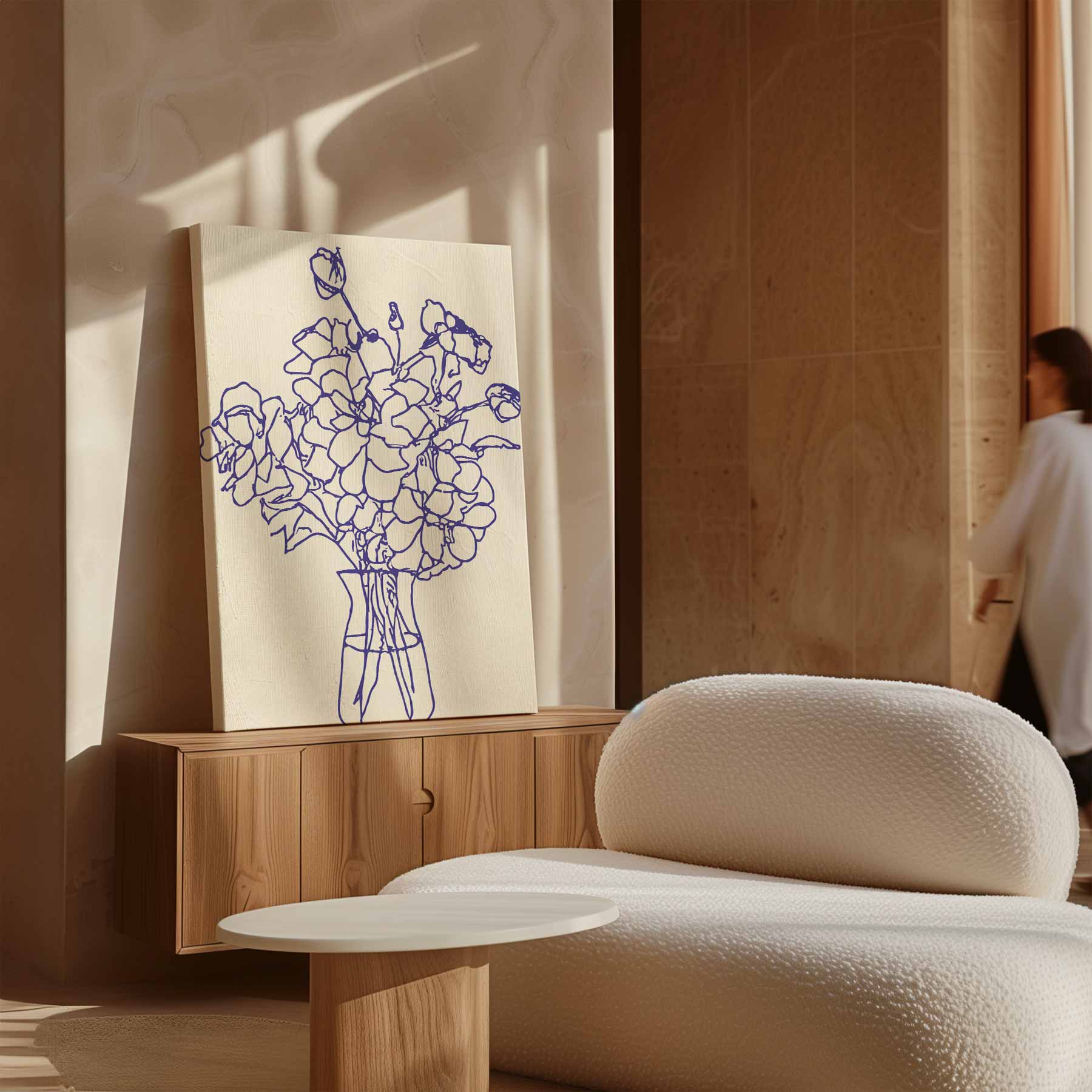 Handgetekende Bloemenpracht Kunstwerk-canvas-dibond-plexiglas-wanddecoratie-WallArtistic