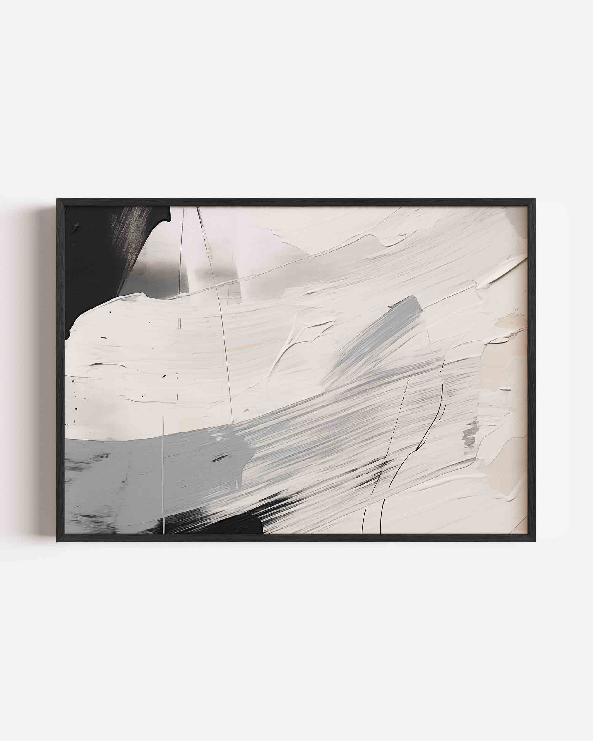 Abstracte penseelstreken Poster