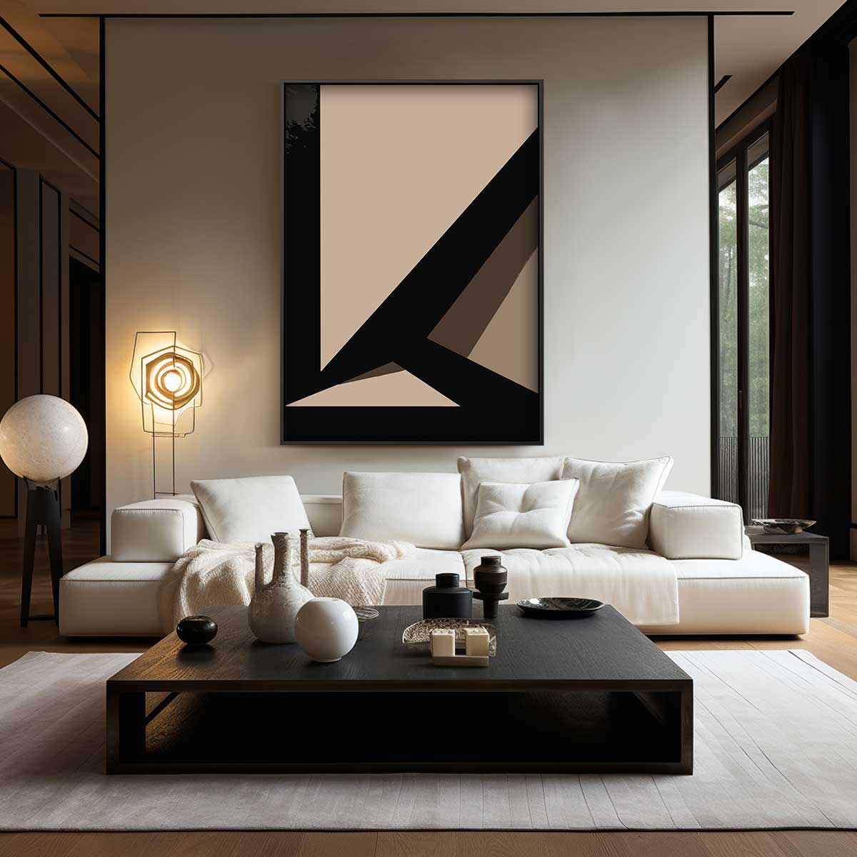 Abstract Geometrisch Schouwspel Kunstwerk-canvas-dibond-plexiglas-wanddecoratie-WallArtistic