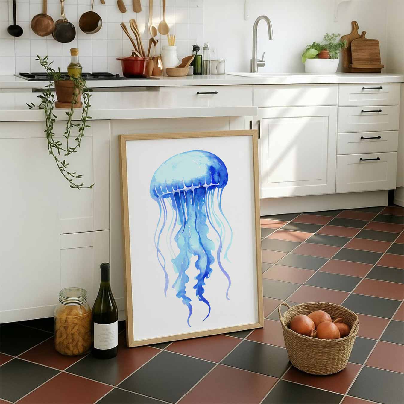 Watercolor Kwallen Poster-WallArtistic