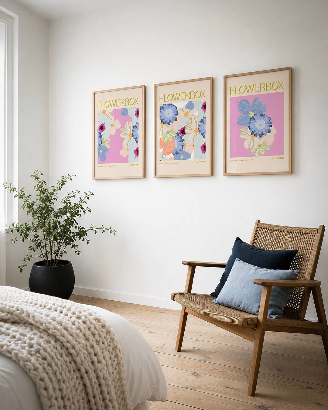Bloemen en kleuren Posterset