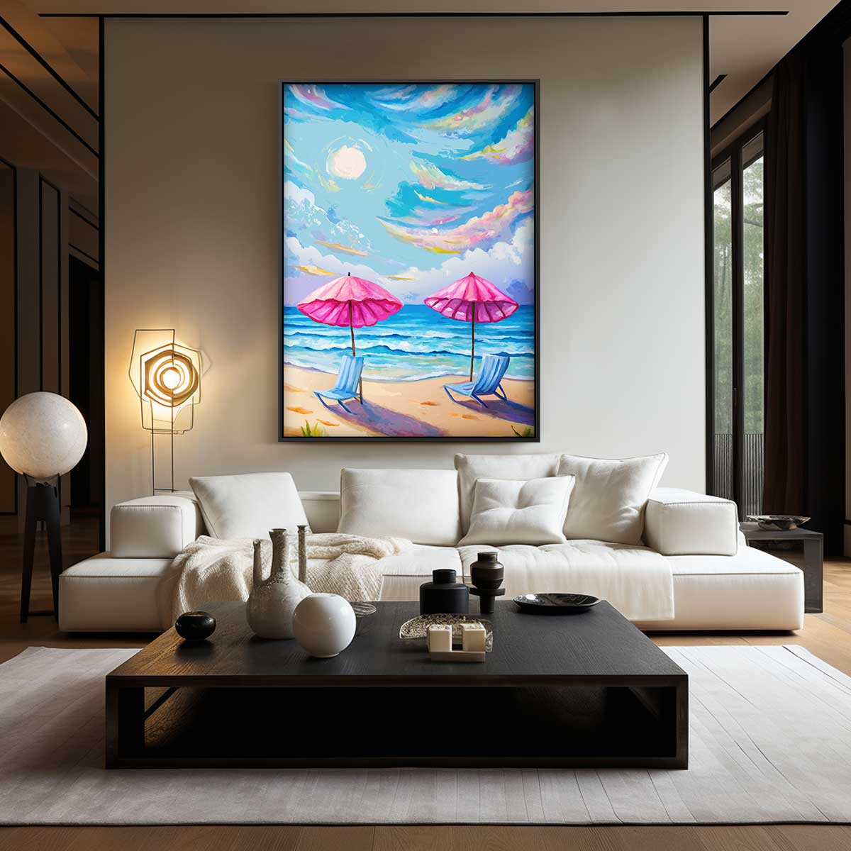 Zomerse Stranddag Kunstwerk-canvas-dibond-plexiglas-wanddecoratie-WallArtistic